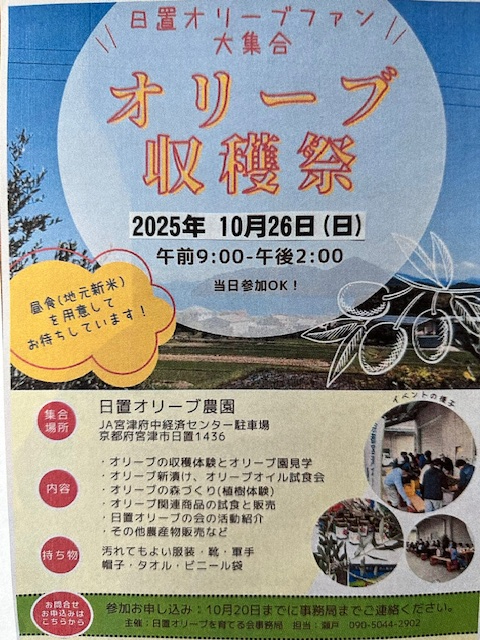 宮津市 日置オリーブ収穫祭